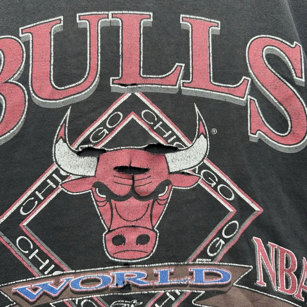 Vintage Chicago Bulls Championship Shirt Mens Large Faded Single Stitch 1993